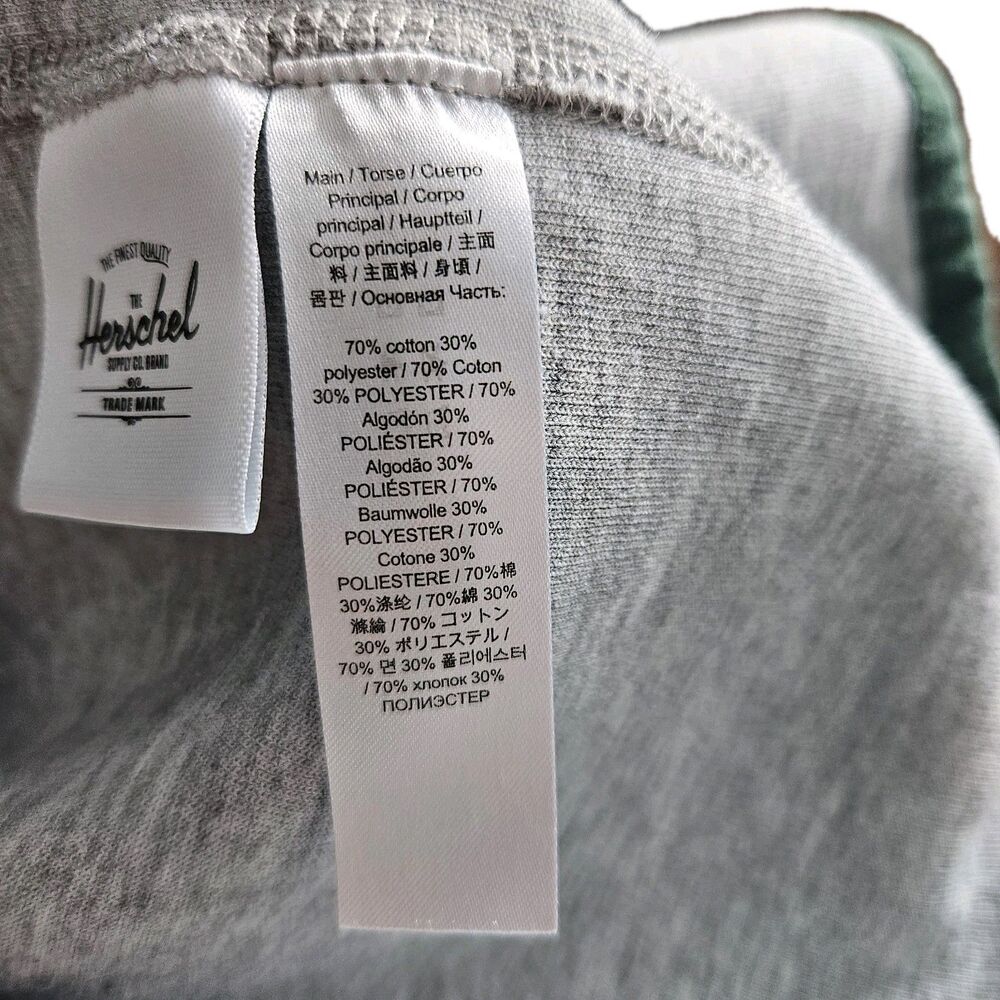 Herschel Mens Outdoor Performance Heather Light Grey Quarter Zip, Size XL - Picture 10 of 14
